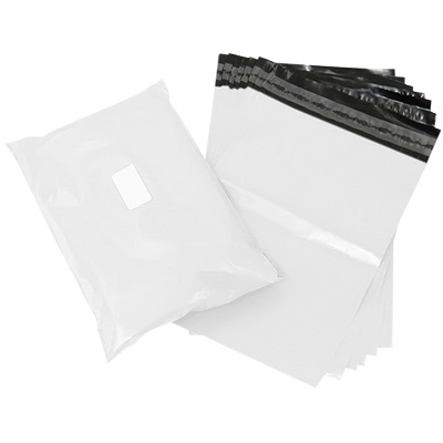 1000 x White Postage Poly Mailing Bags 15" x 19" (380x480mm)